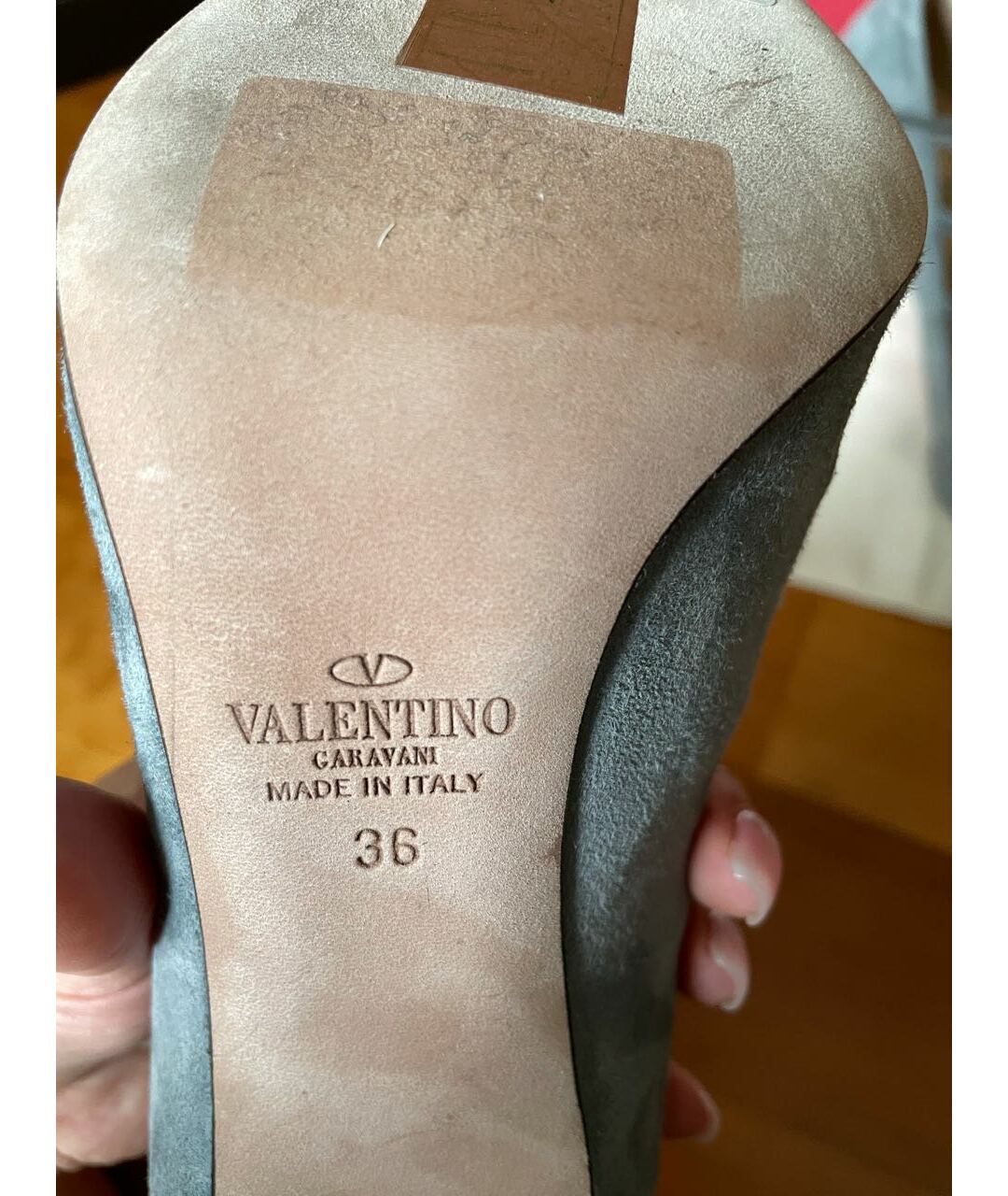 VALENTINO GARAVANI Серые замшевые туфли, фото 5