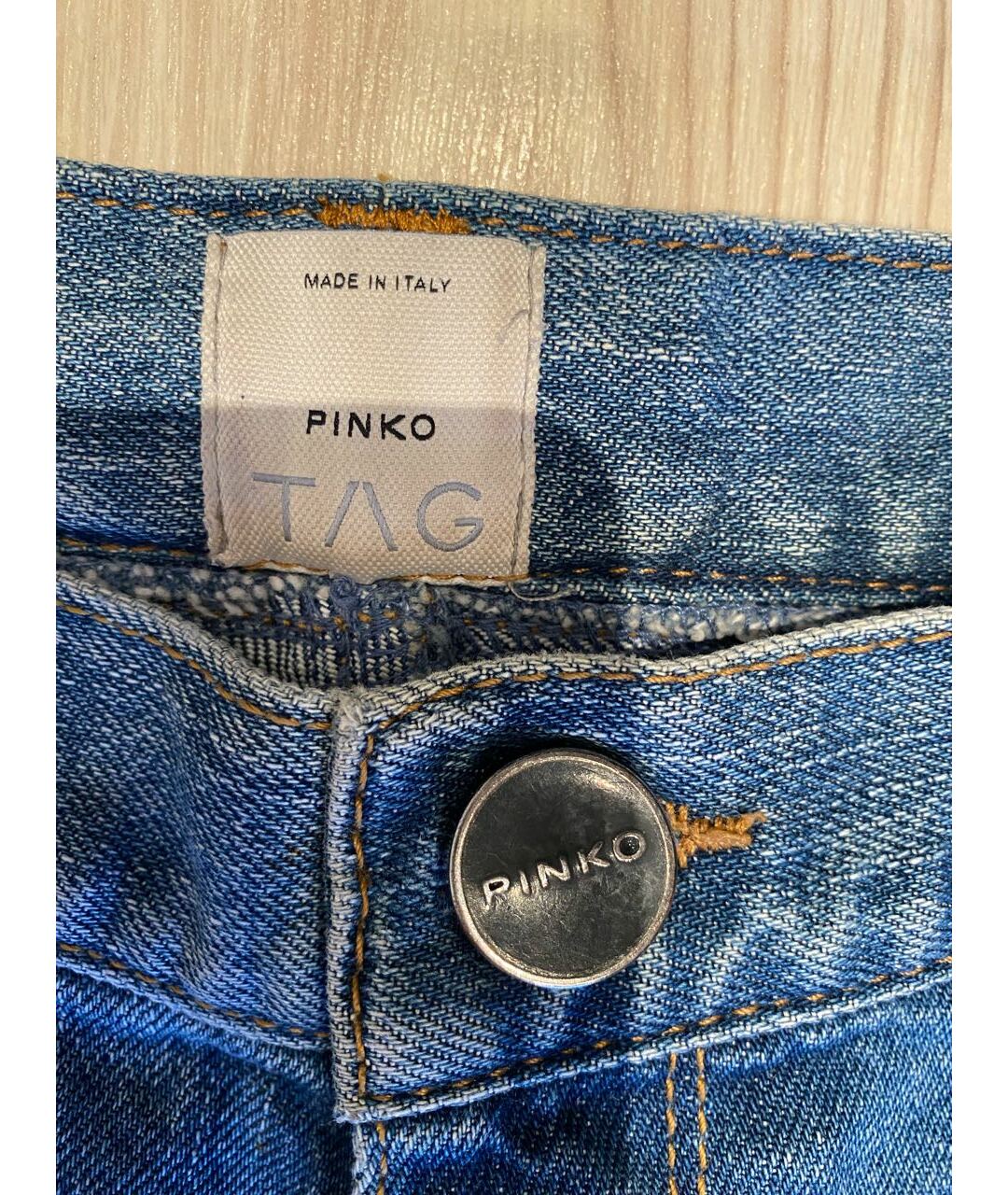 PINKO Синие прямые джинсы, фото 3