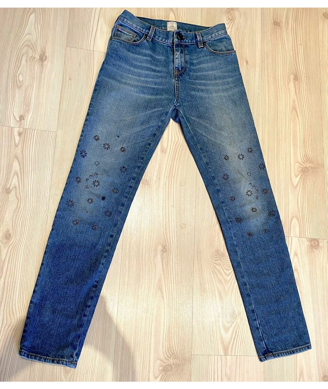 PINKO Синие прямые джинсы, фото 4