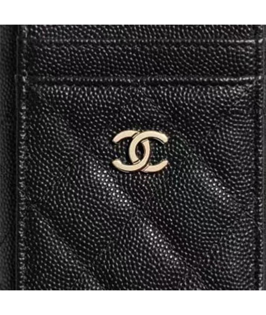 CHANEL Черный кожаный кошелек, фото 2