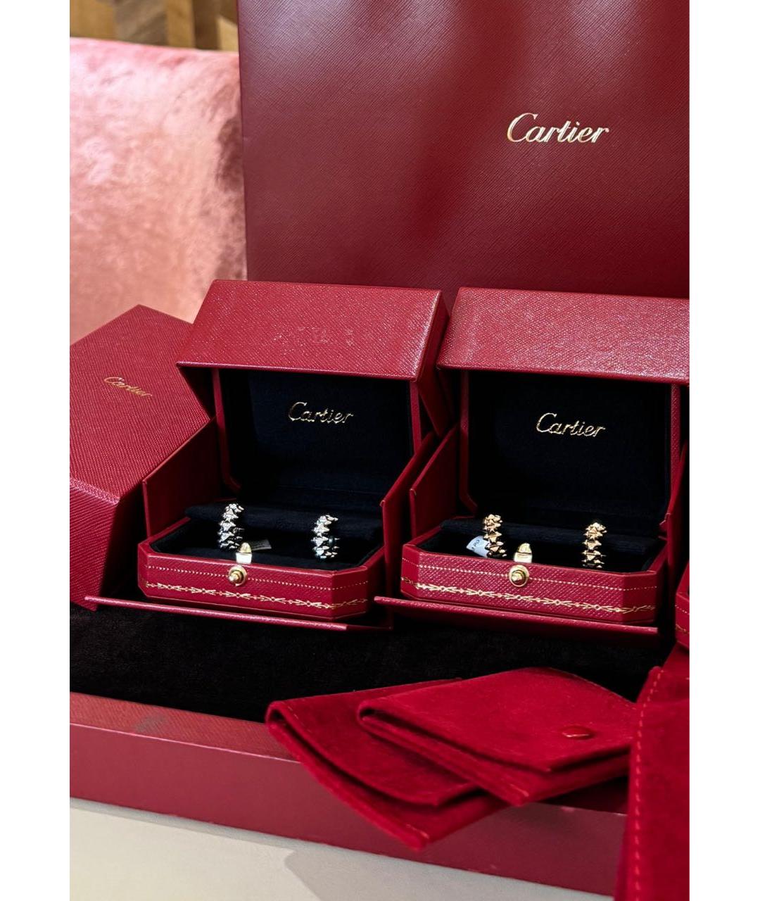 CARTIER Розовые серьги из розового золота, фото 2