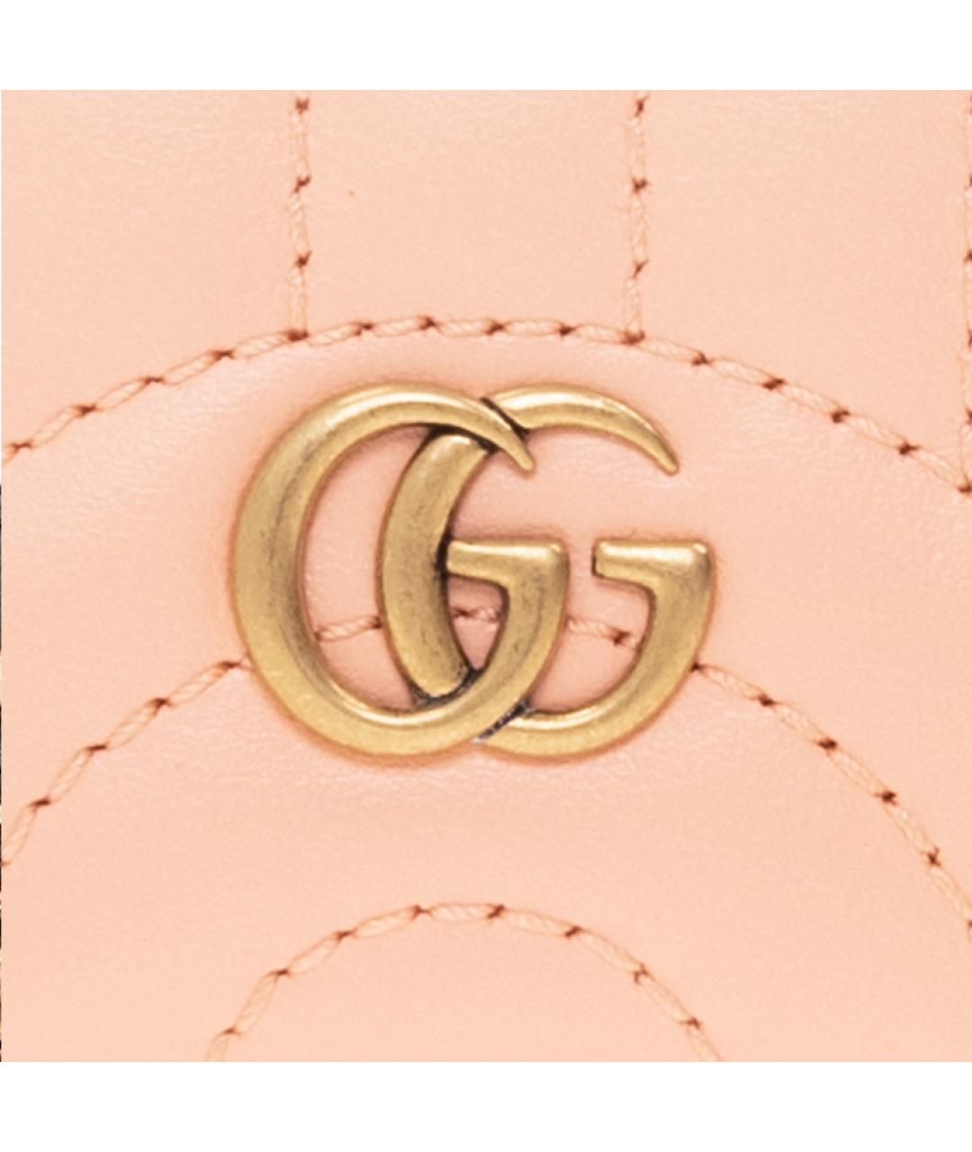 GUCCI Розовый кожаный кардхолдер, фото 4