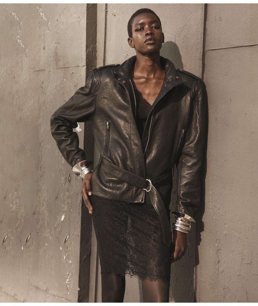 SAINT LAURENT Черная хлопковая юбка миди, фото 4