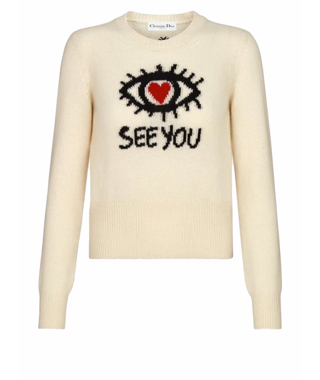 CHRISTIAN DIOR Белый шерстяной джемпер / свитер, фото 1