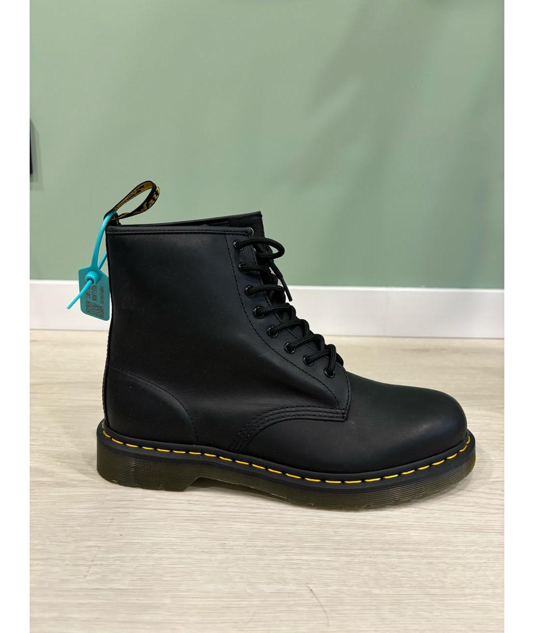 DR. MARTENS Черные кожаные высокие ботинки, фото 9