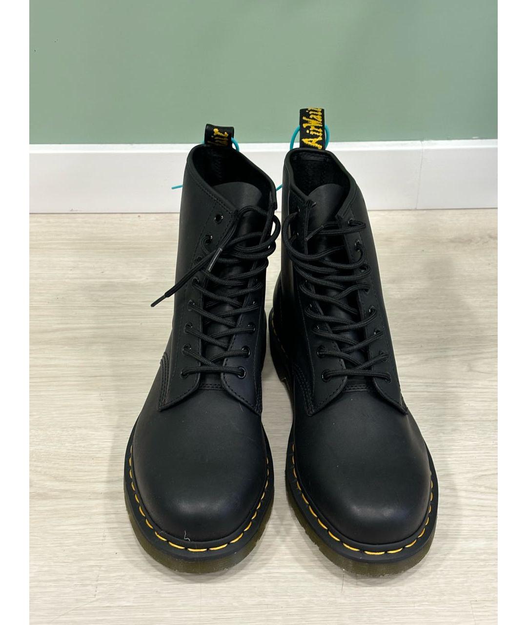 DR. MARTENS Черные кожаные высокие ботинки, фото 2