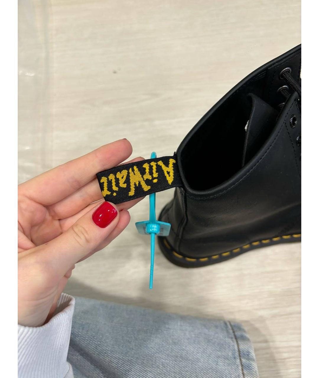 DR. MARTENS Черные кожаные высокие ботинки, фото 5