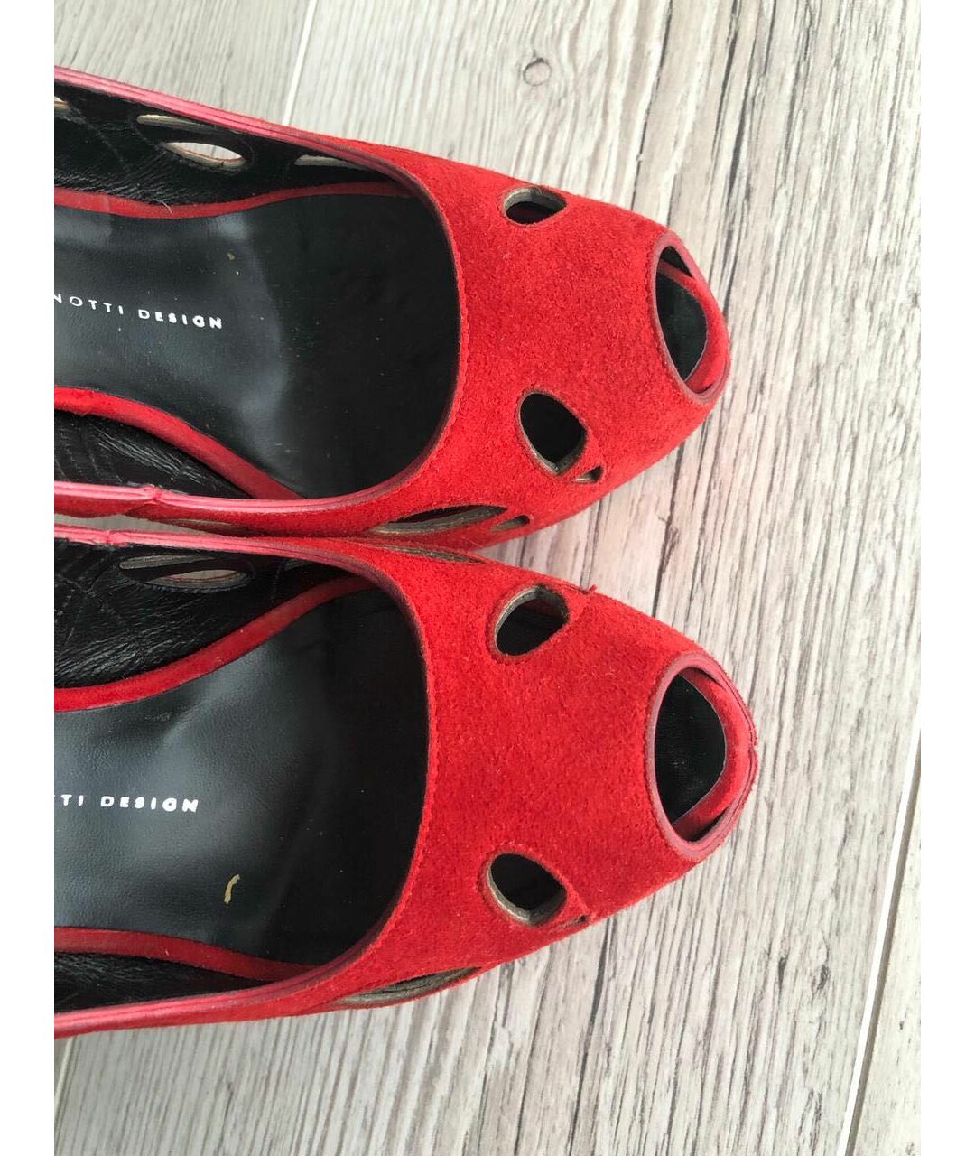GIUSEPPE ZANOTTI DESIGN Красные замшевые босоножки, фото 3