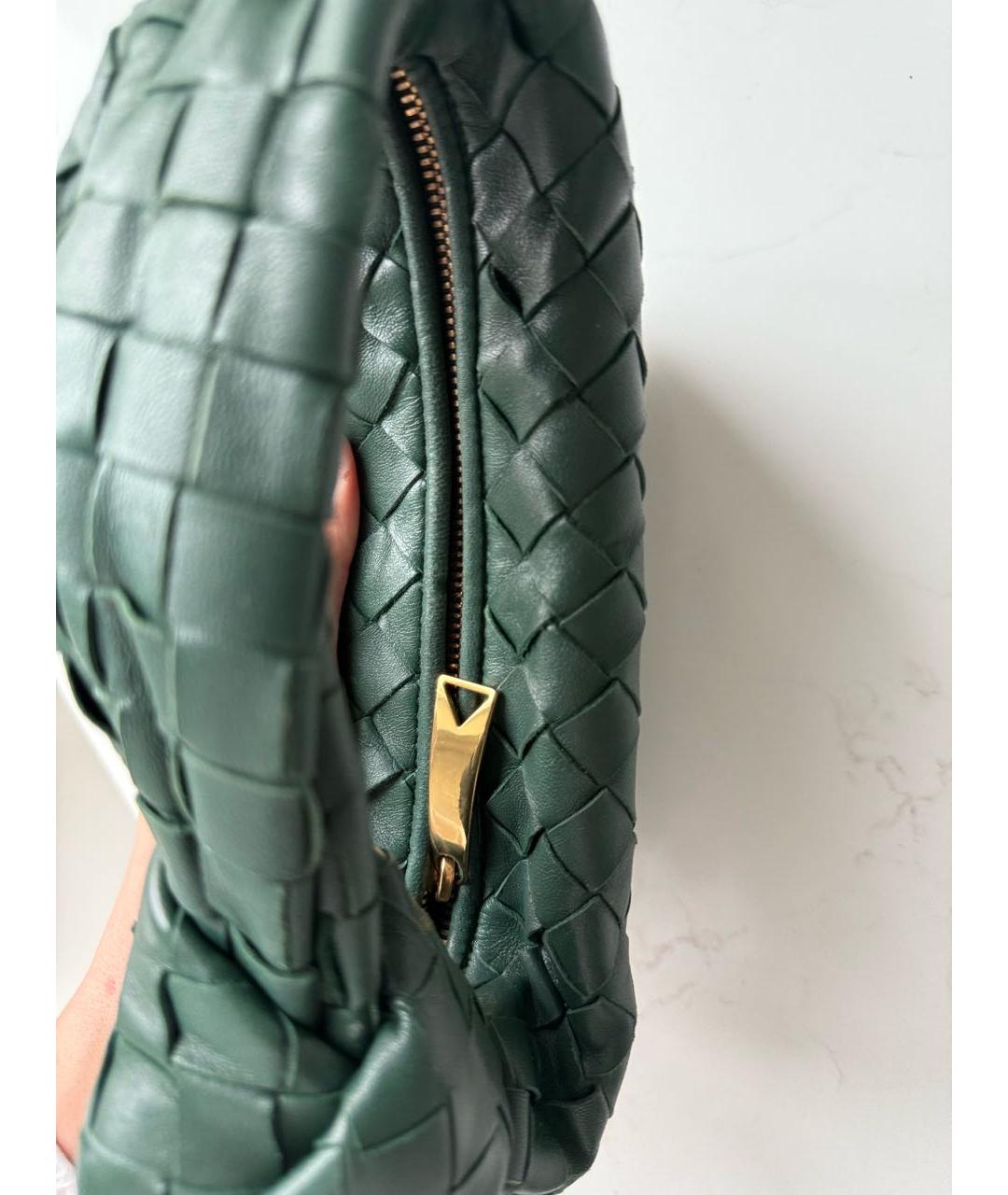 BOTTEGA VENETA Зеленая кожаная сумка с короткими ручками, фото 6