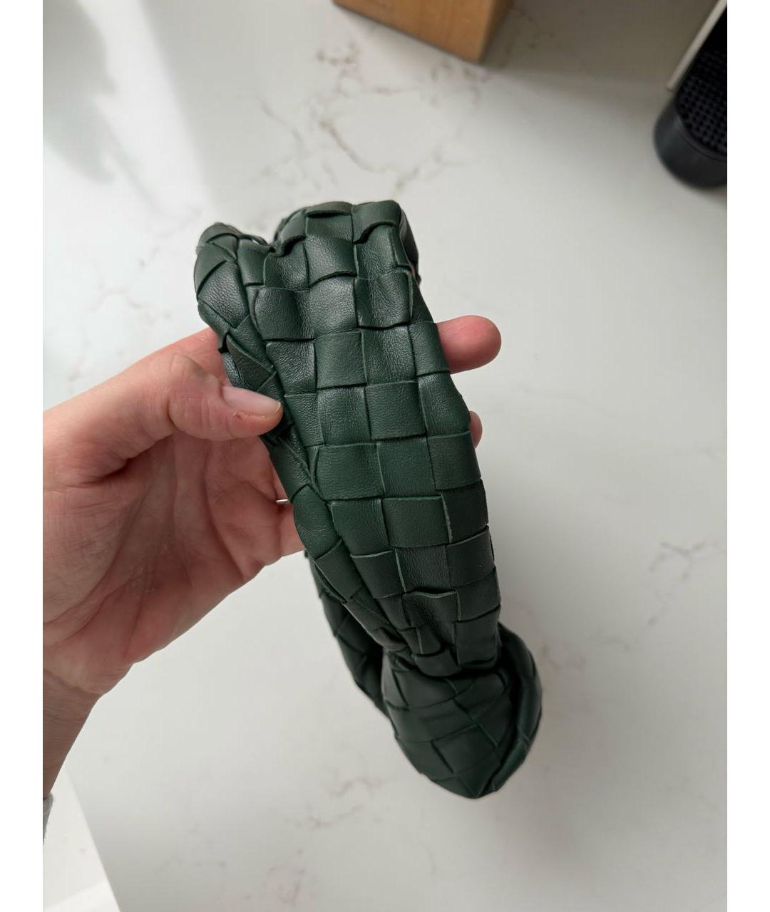 BOTTEGA VENETA Зеленая кожаная сумка с короткими ручками, фото 7