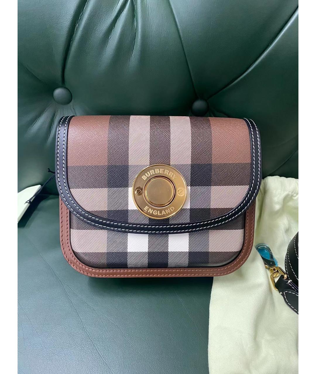 BURBERRY Коричневая кожаная сумка через плечо, фото 2