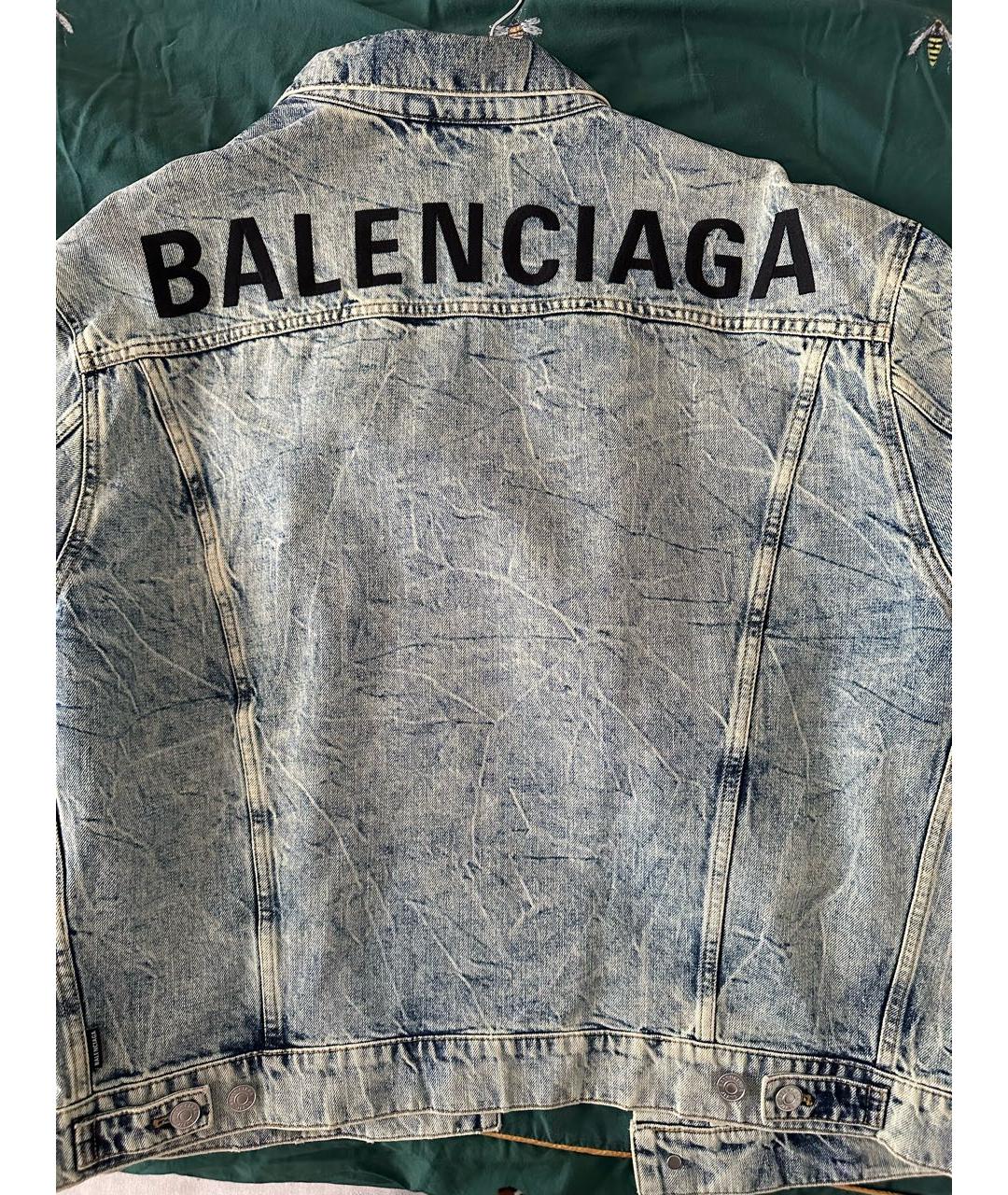 BALENCIAGA Синяя деним куртка, фото 2