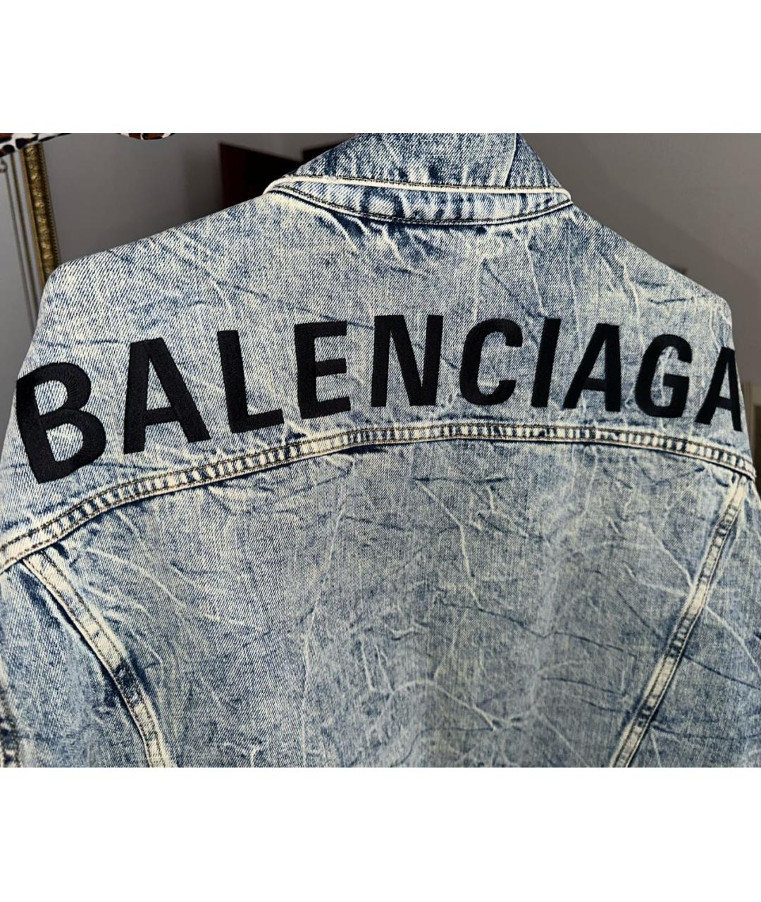 BALENCIAGA Синяя деним куртка, фото 3