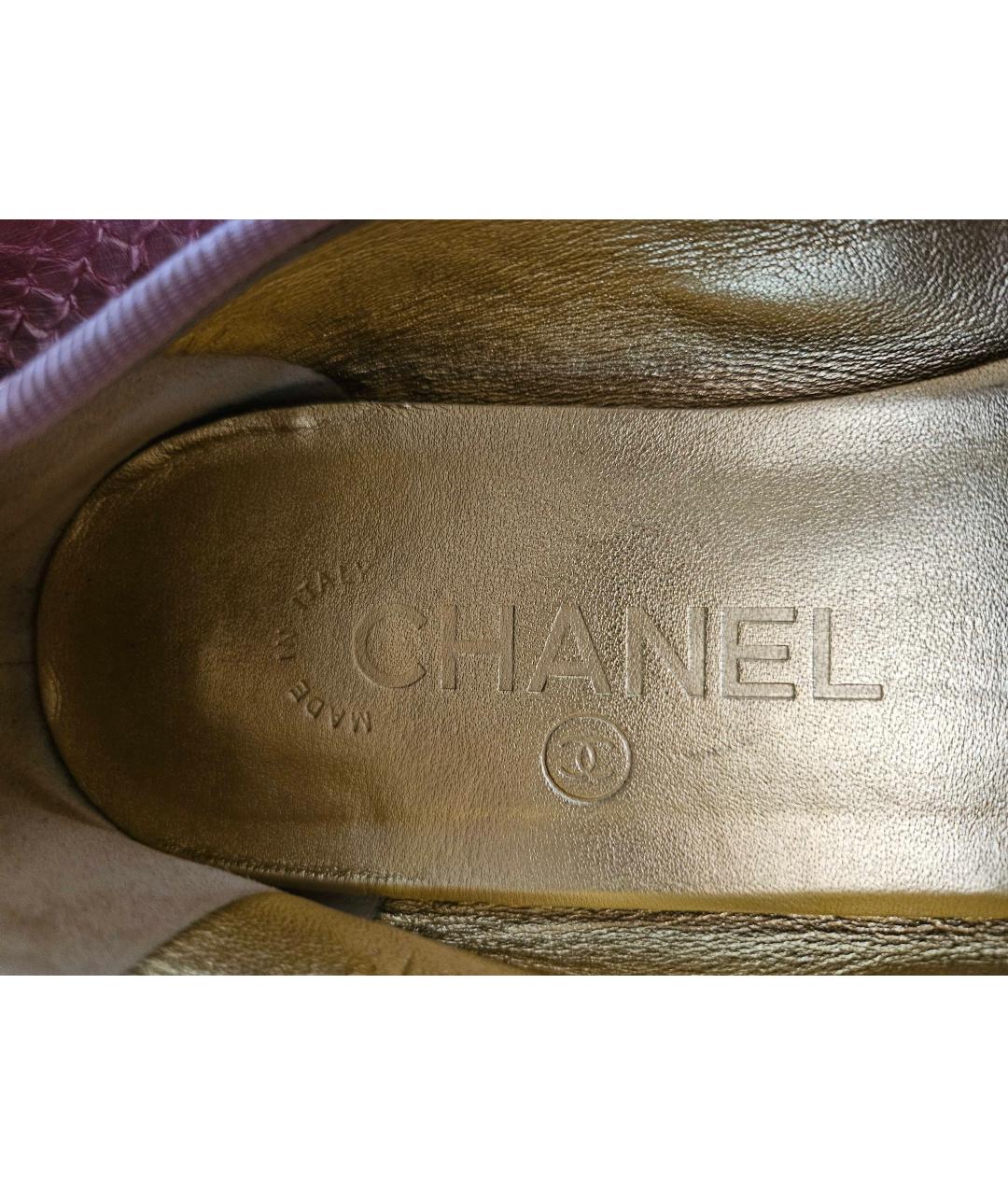 CHANEL Розовые кожаные балетки, фото 3