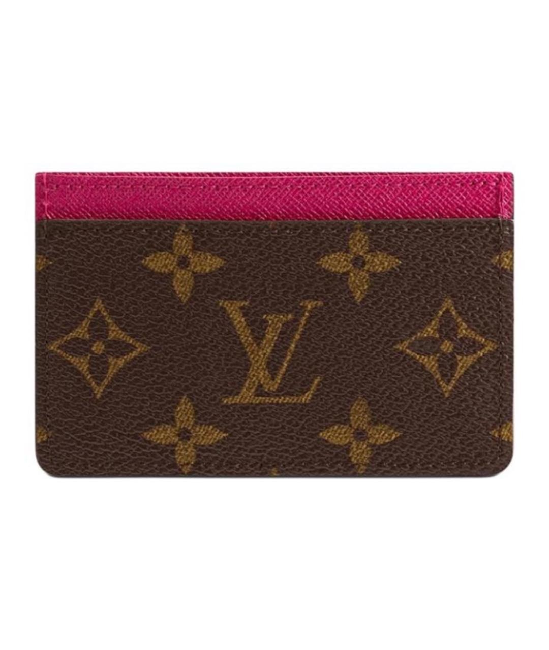 LOUIS VUITTON Коричневый кожаный кардхолдер, фото 8