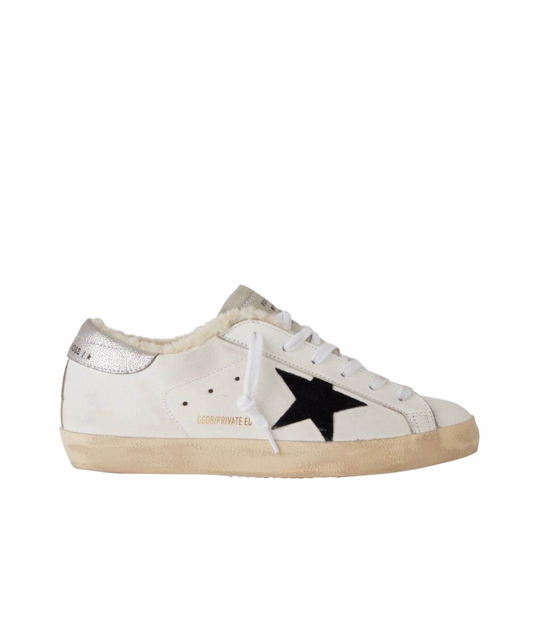 GOLDEN GOOSE DELUXE BRAND Белые кожаные кеды, фото 1