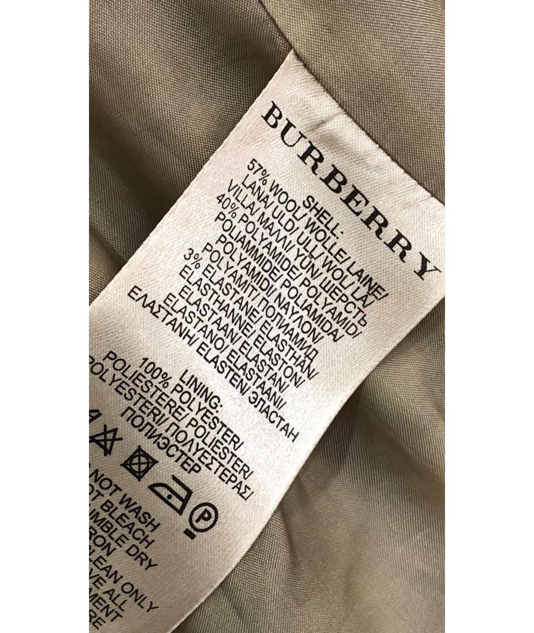 BURBERRY BRIT Бежевое шерстяное повседневное платье, фото 5