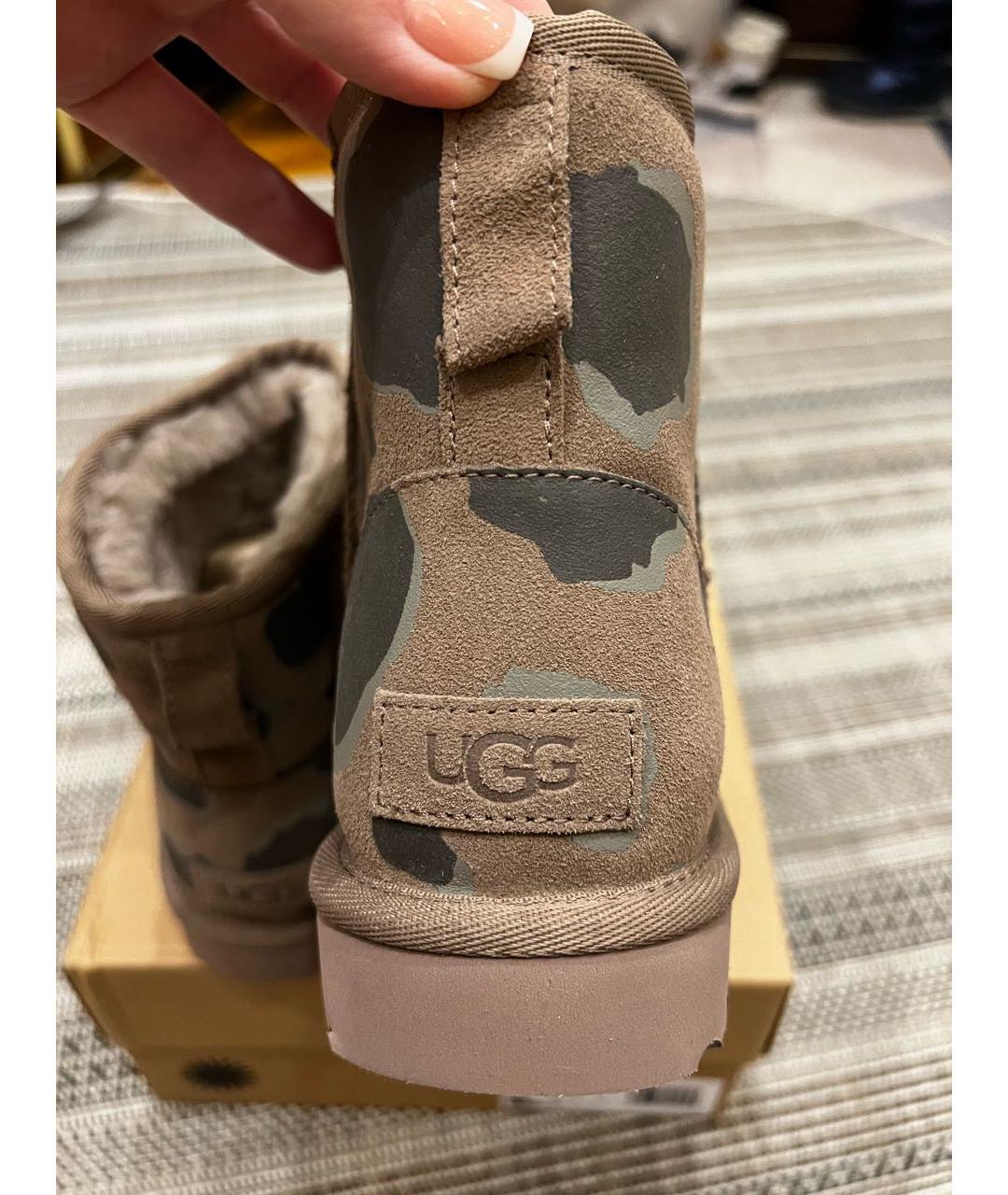 UGG AUSTRALIA Коричневые замшевые ботинки, фото 5