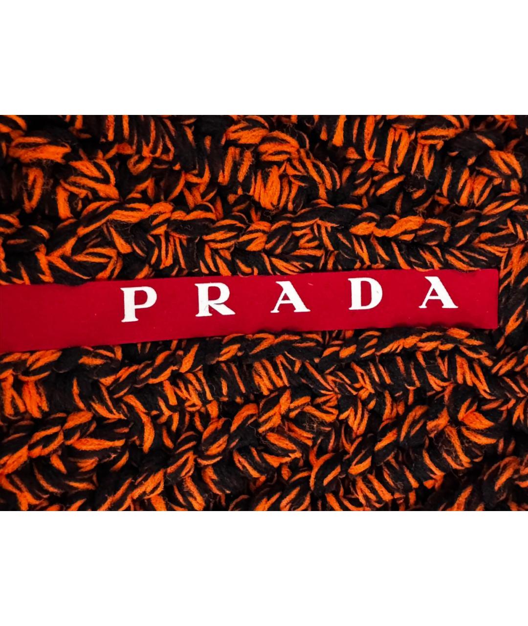 PRADA Коричневая синтетическая шапка, фото 4