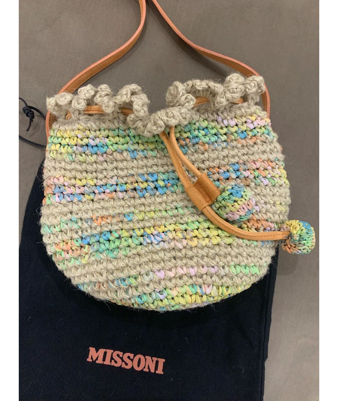 MISSONI Мульти пелетеная пляжная сумка, фото 8