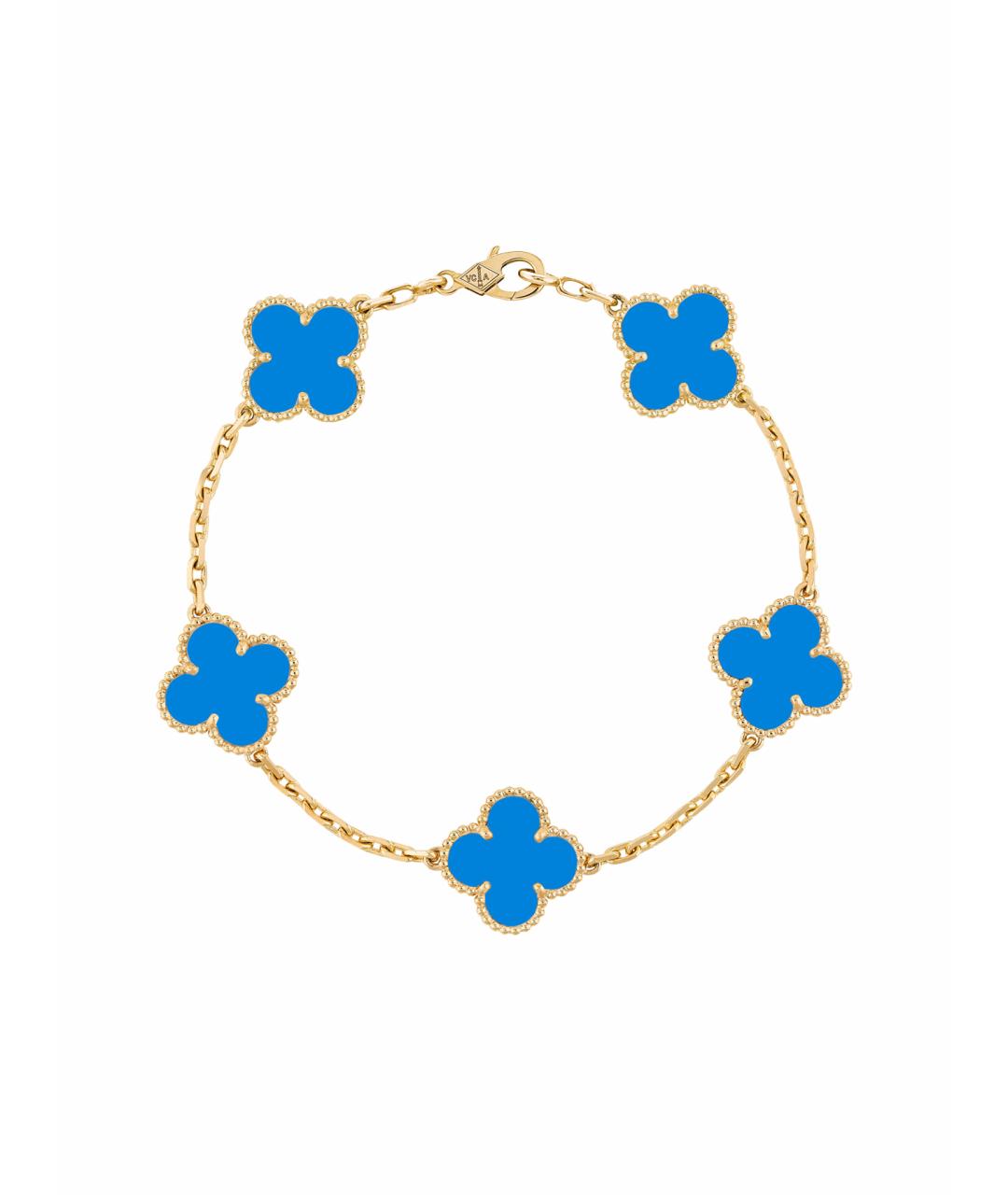 VAN CLEEF & ARPELS Голубой браслет из желтого золота, фото 1