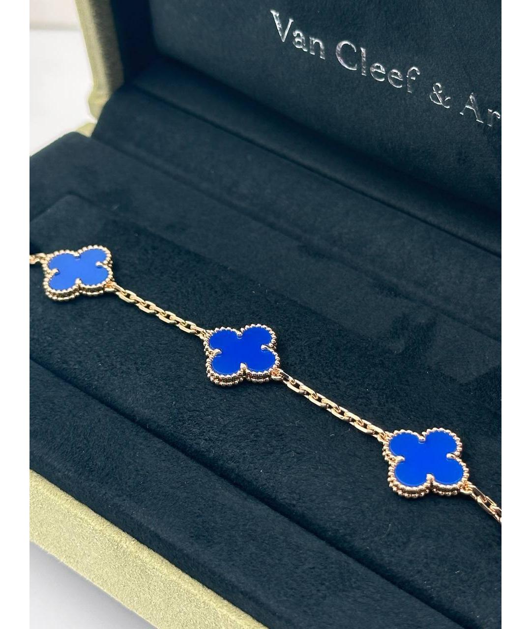 VAN CLEEF & ARPELS Голубой браслет из желтого золота, фото 2