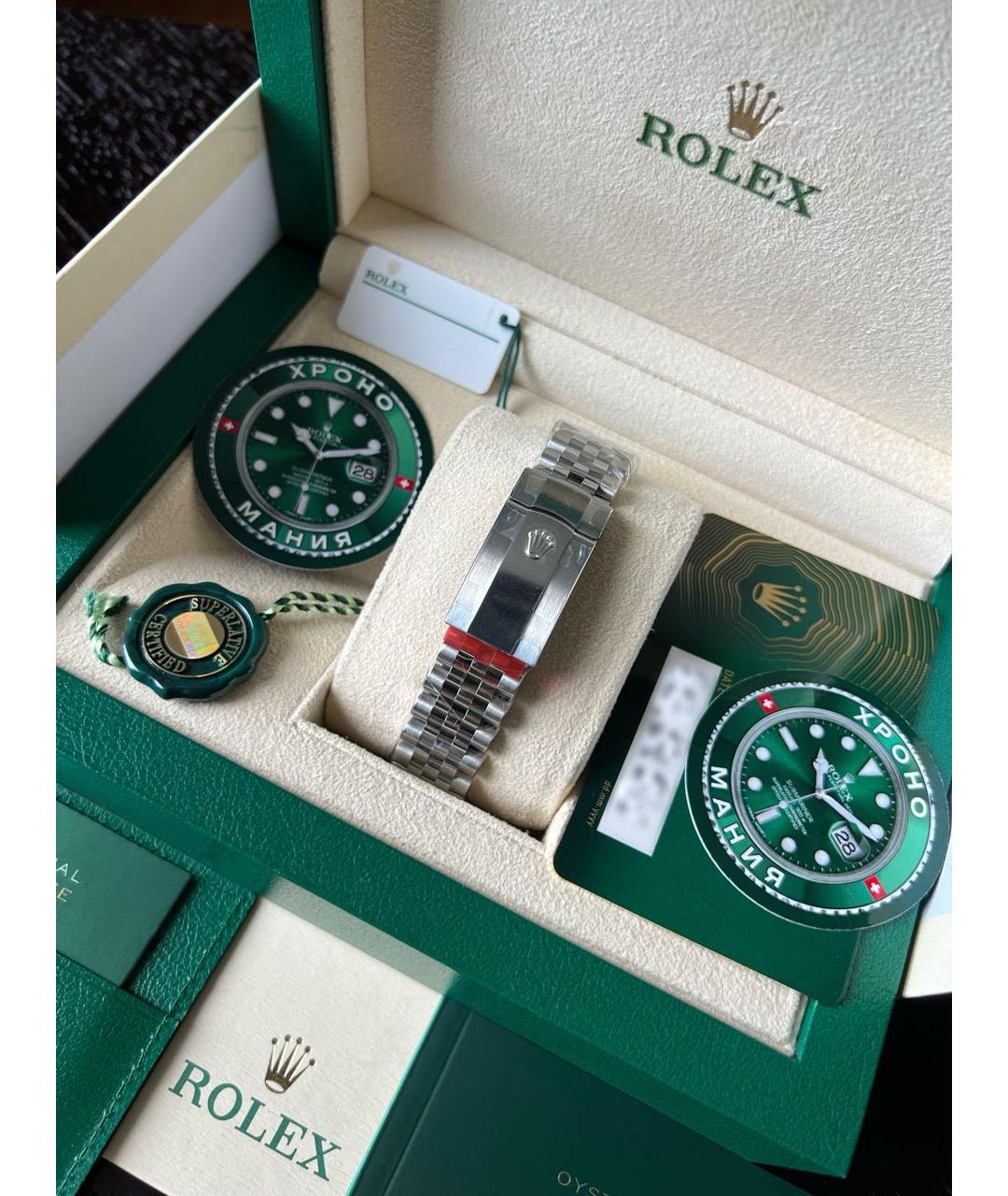 ROLEX Антрацитовые часы из белого золота, фото 3