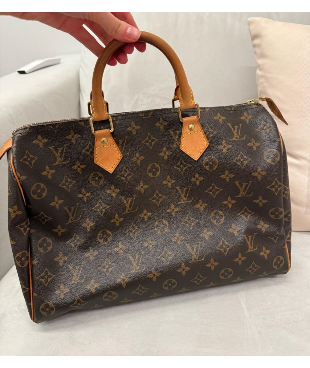 LOUIS VUITTON Коричневая сумка с короткими ручками, фото 3