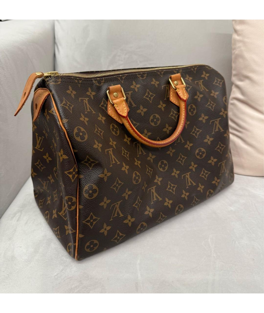 LOUIS VUITTON Коричневая сумка с короткими ручками, фото 2