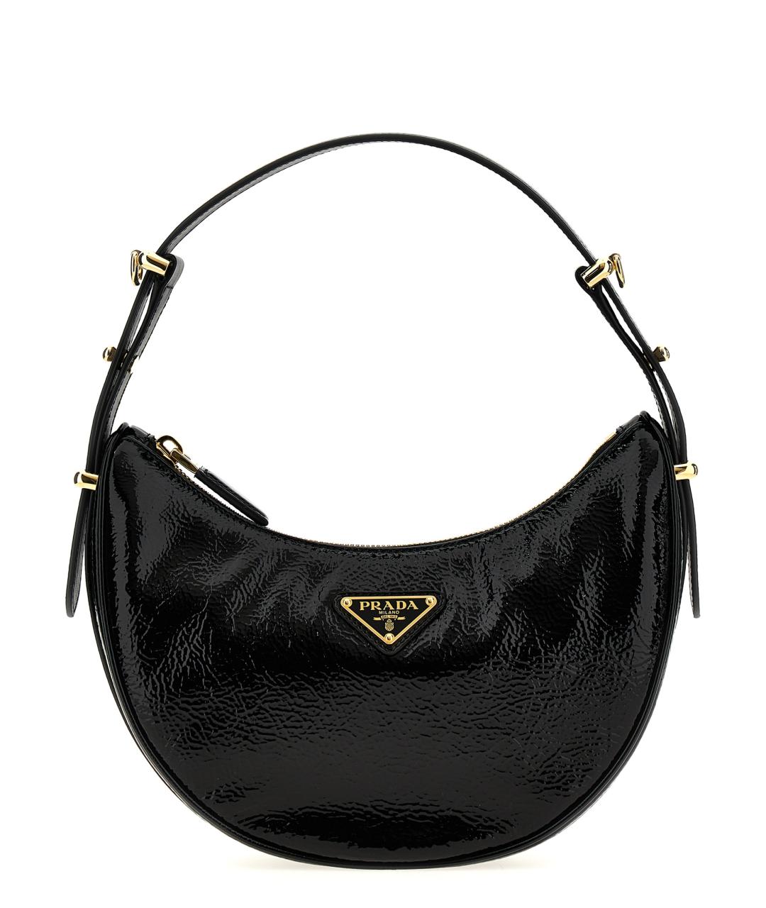 PRADA Черная кожаная сумка через плечо, фото 1