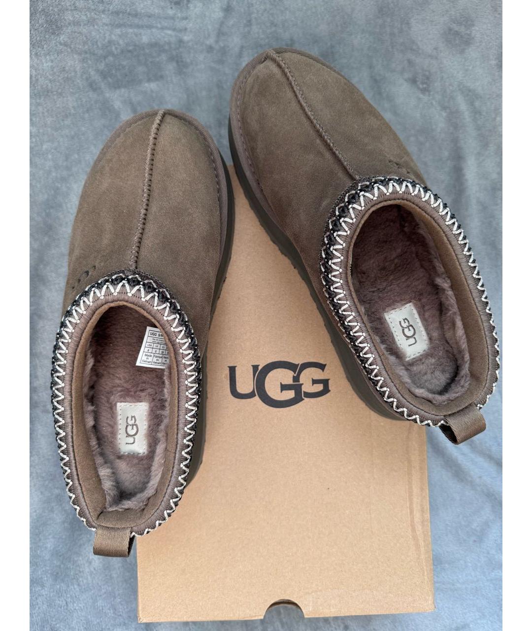 UGG AUSTRALIA Коричневые замшевые сапоги, фото 2