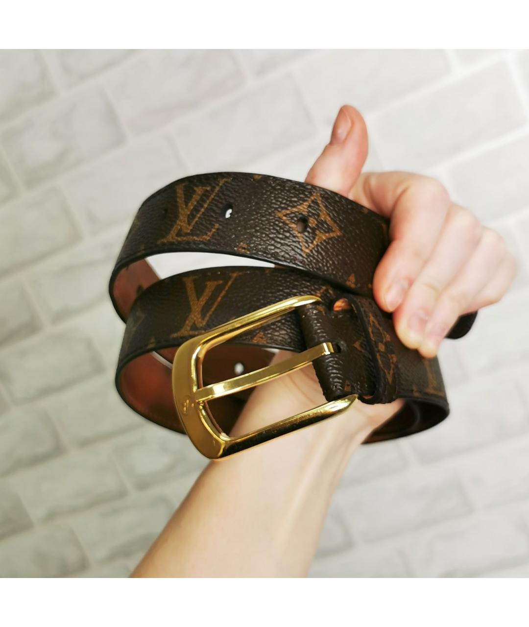 LOUIS VUITTON Коричневый ремень, фото 4
