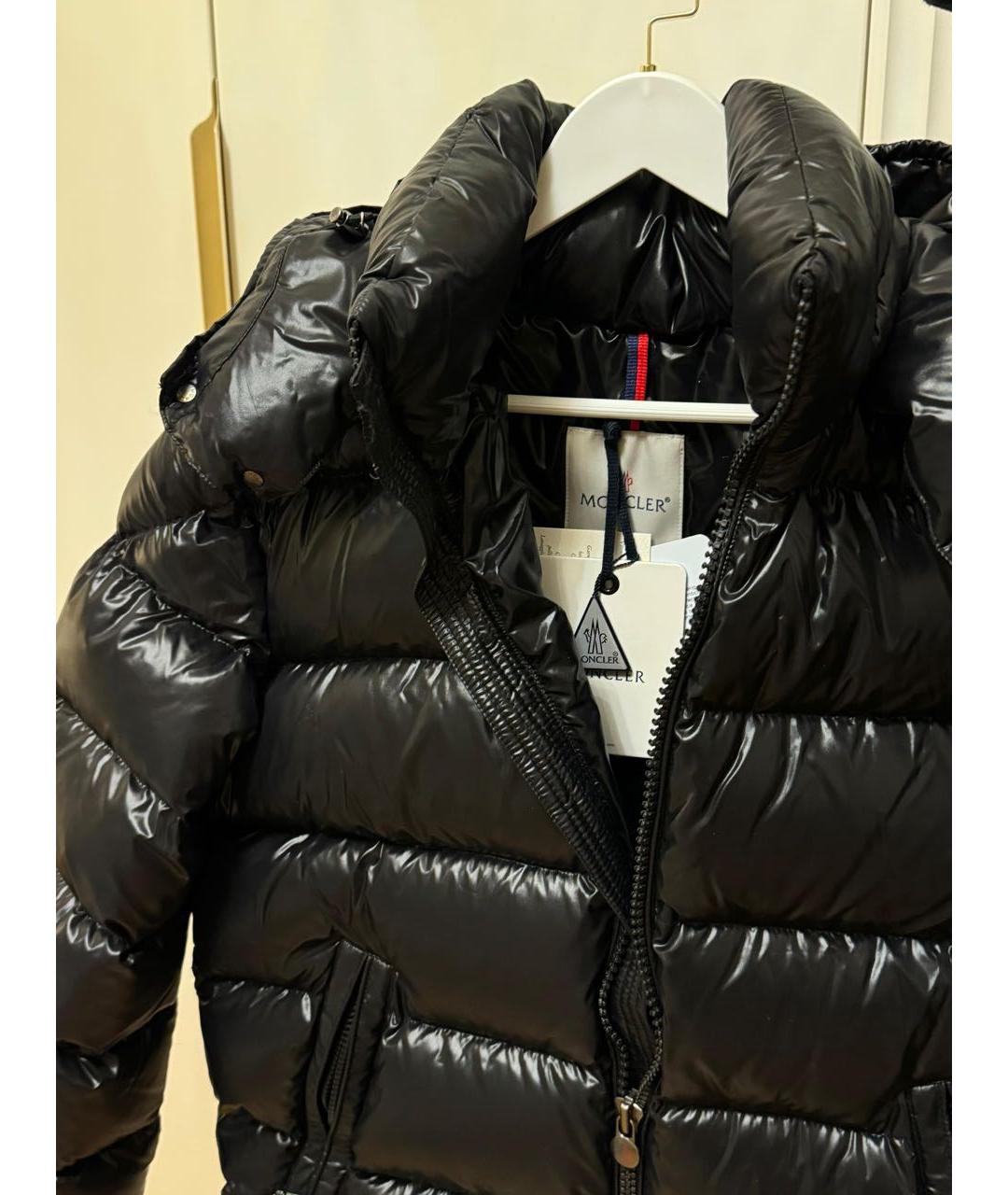 MONCLER Черный пуховик, фото 3