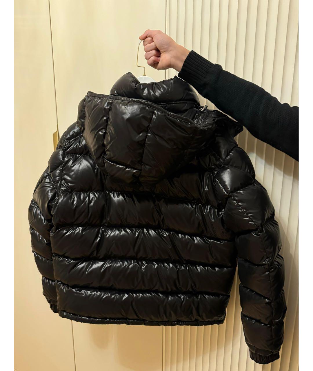MONCLER Черный пуховик, фото 2