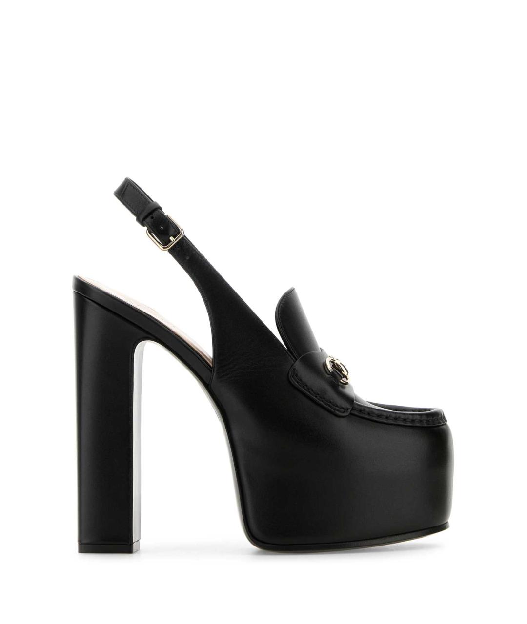 GUCCI Черные кожаные туфли, фото 1