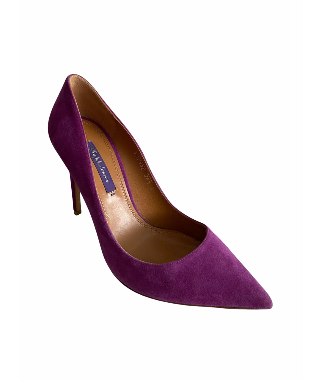 RALPH LAUREN Фиолетовые замшевые туфли, фото 5