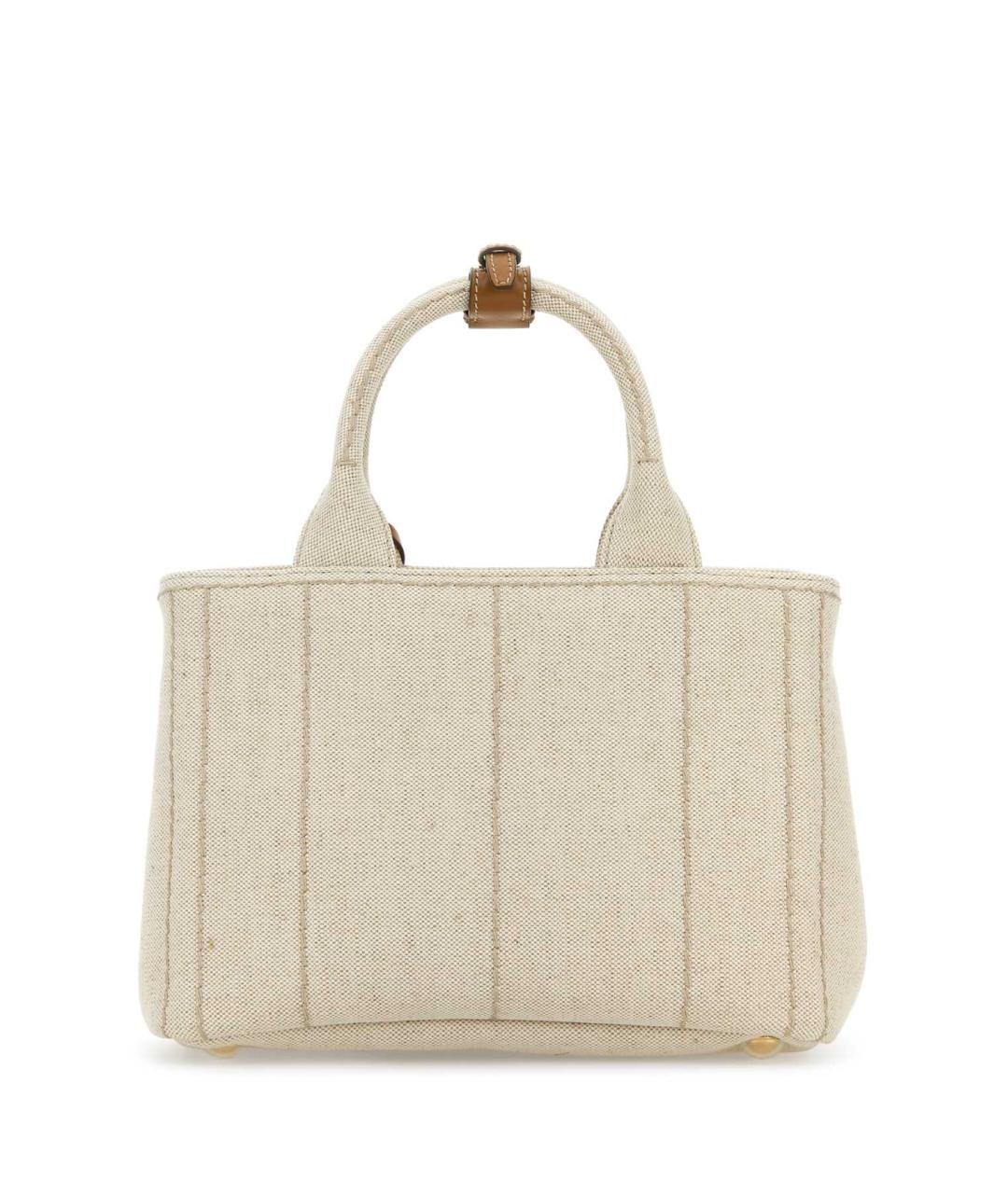 PRADA Бежевая тканевая сумка тоут, фото 3