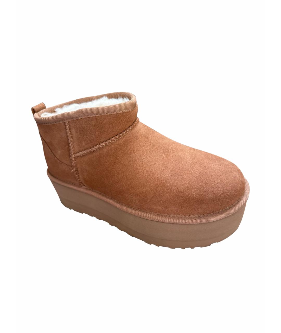 UGG AUSTRALIA Оранжевое замшевые сапоги, фото 1