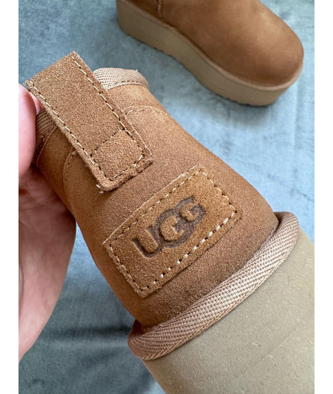 UGG AUSTRALIA Оранжевое замшевые сапоги, фото 2