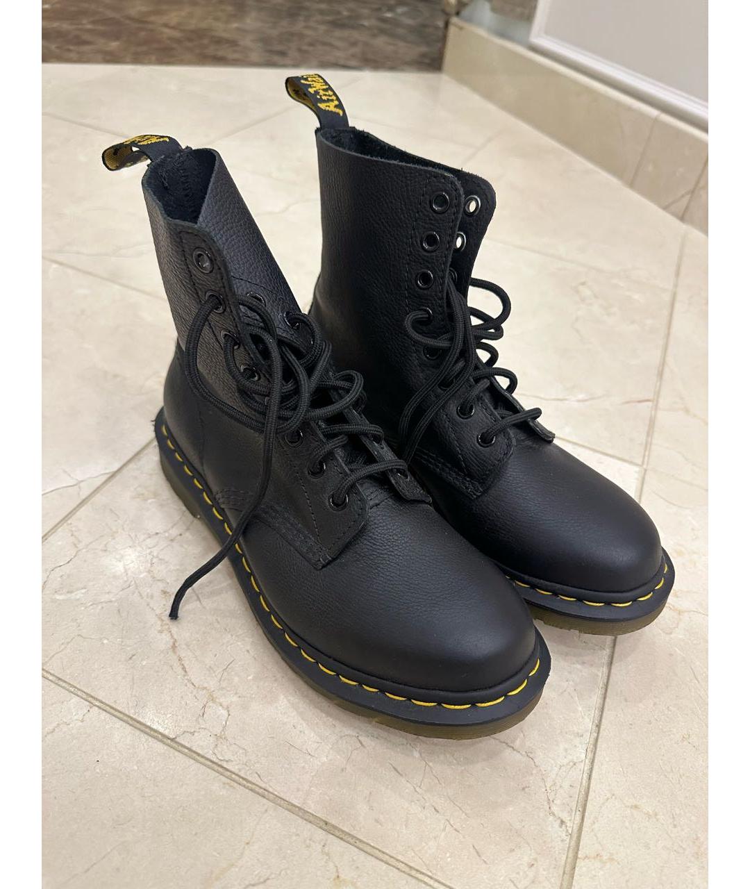 DR. MARTENS Черные кожаные ботинки, фото 2