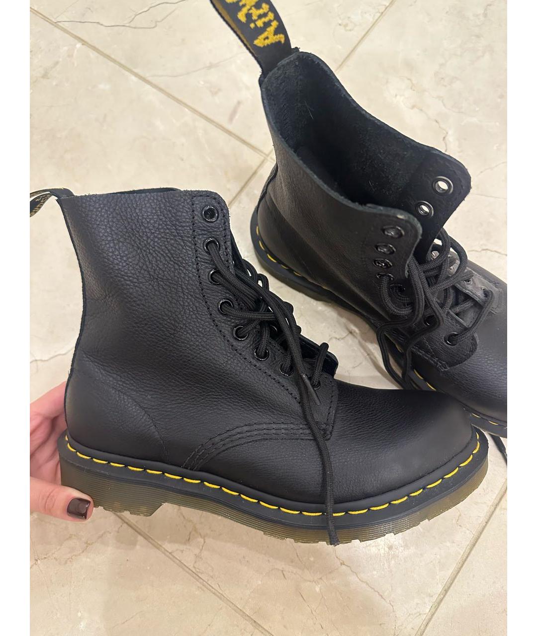 DR. MARTENS Черные кожаные ботинки, фото 8