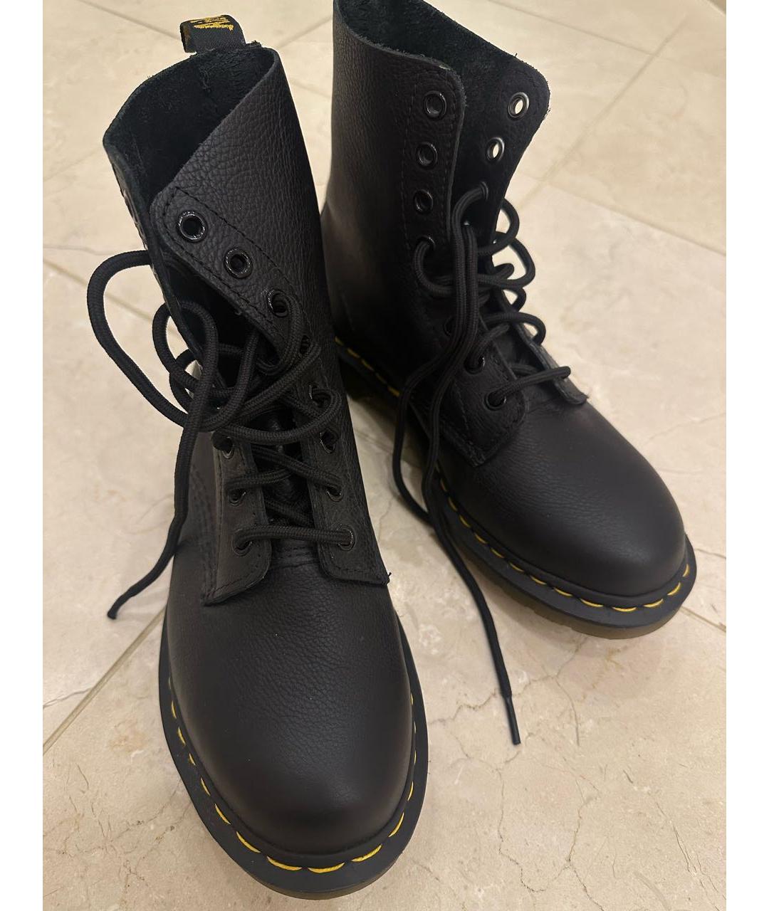 DR. MARTENS Черные кожаные ботинки, фото 7