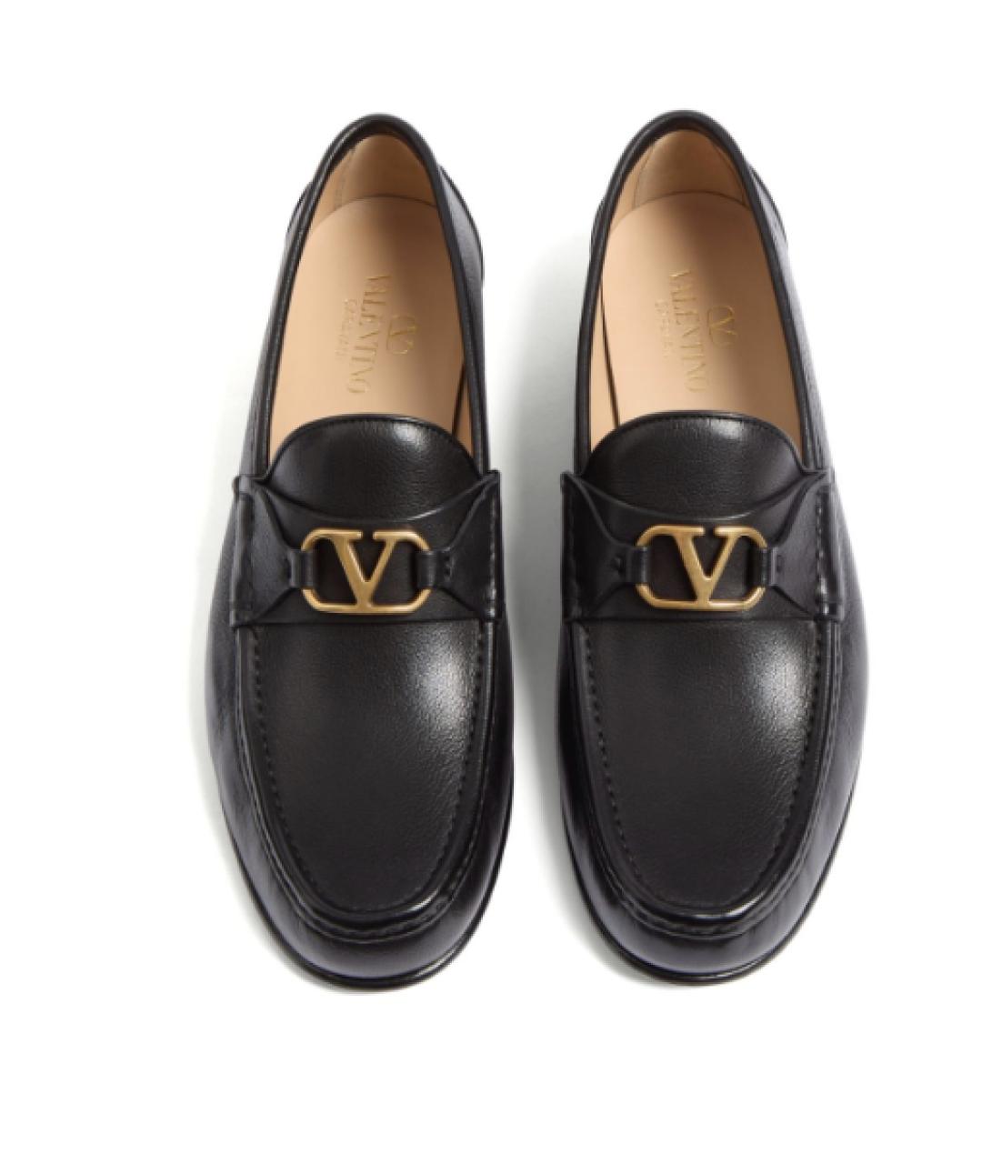 VALENTINO Черные кожаные лоферы, фото 3