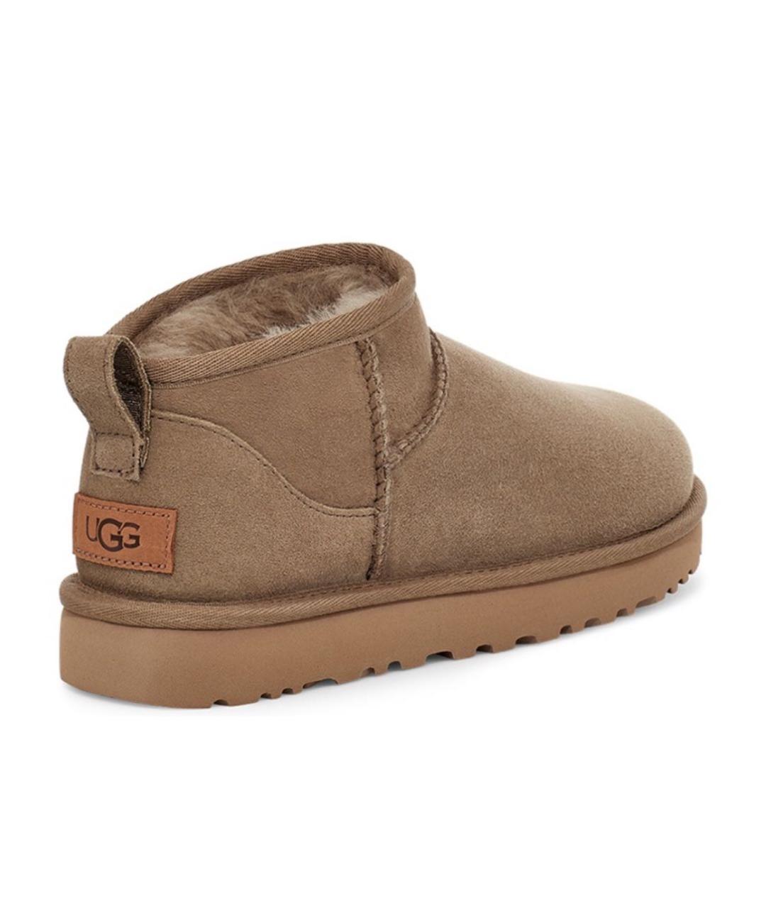 UGG AUSTRALIA Бежевые замшевые ботинки, фото 4