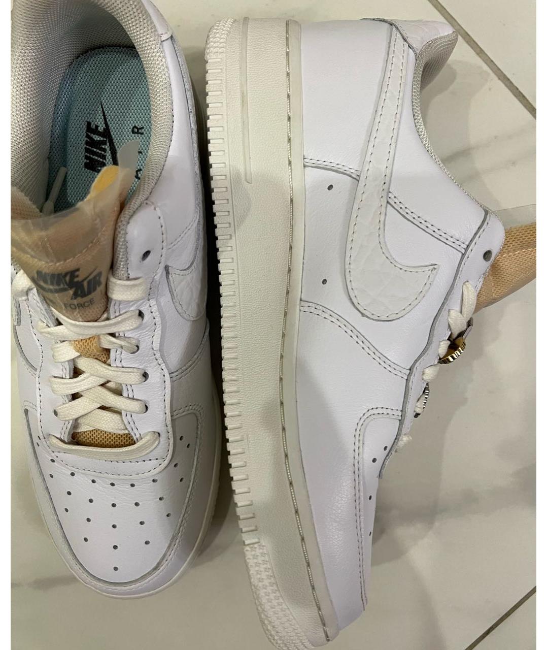 NIKE Белые кожаные кроссовки, фото 4