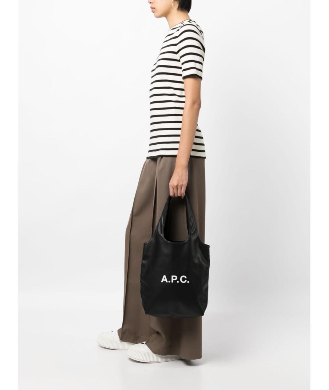A.P.C. Черная сумка тоут, фото 2