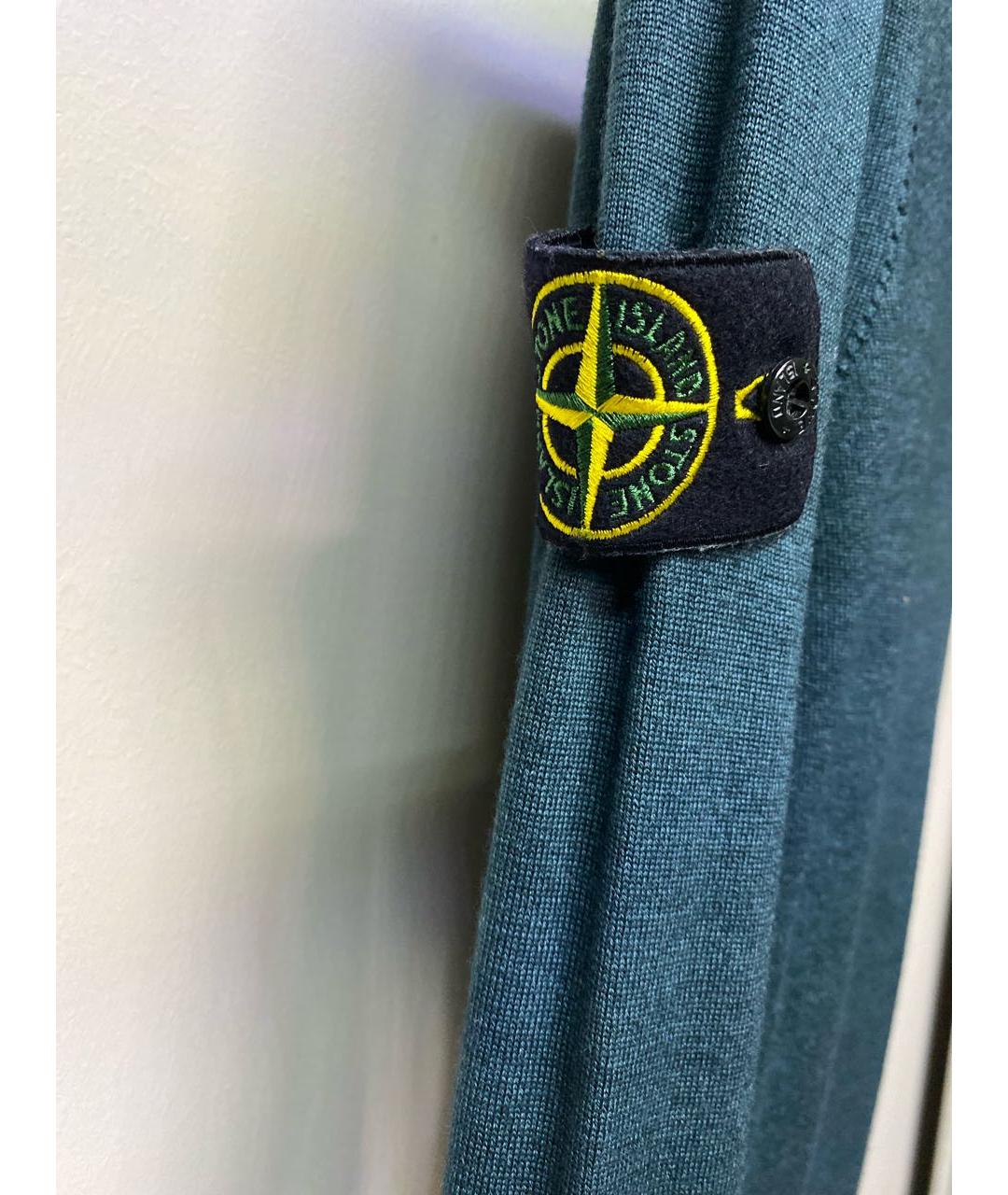 STONE ISLAND Зеленый шерстяной джемпер / свитер, фото 3