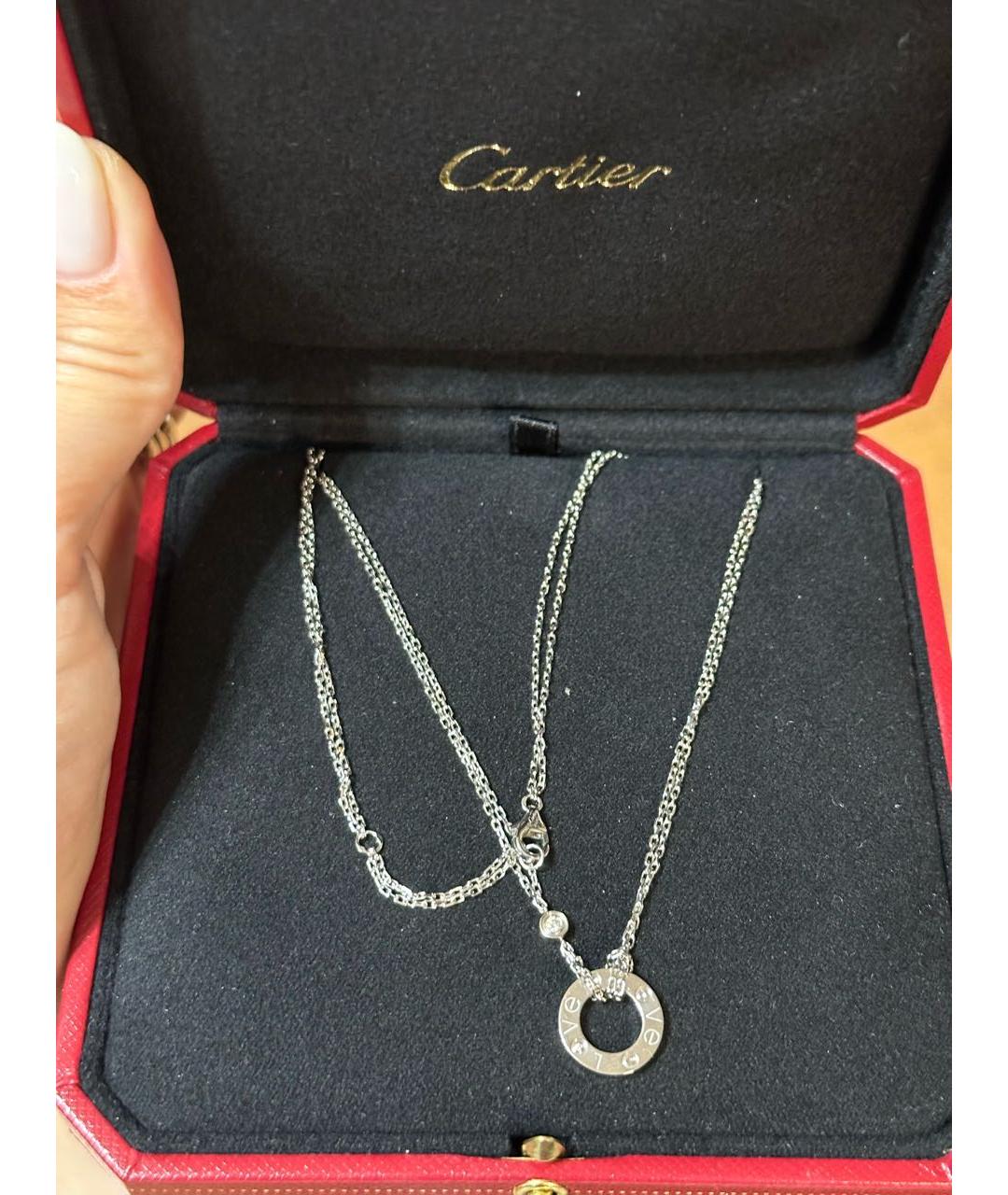 CARTIER Белое колье из белого золота, фото 3