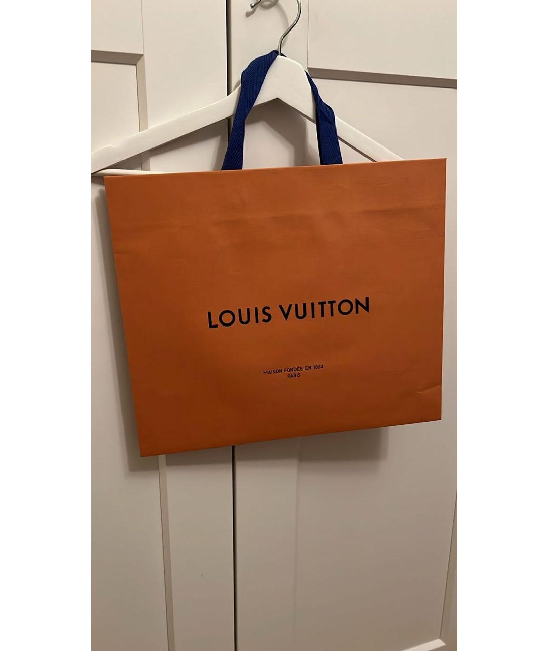 LOUIS VUITTON Коричневая кожаная сумка через плечо, фото 7