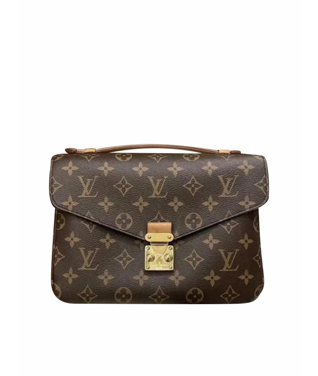 LOUIS VUITTON Коричневая кожаная сумка через плечо, фото 1